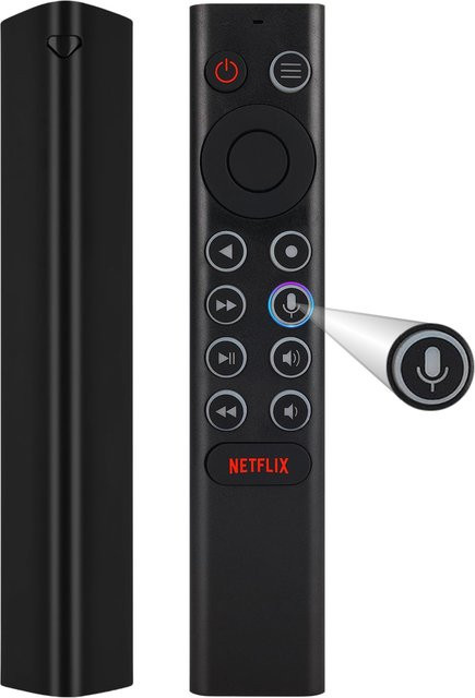 Nvidia Sprachfernbedienung mit Hintergrundbeleuchtung für Shield TV, TV Pro und TV Cube Modelle, Schwarz - Bild 1