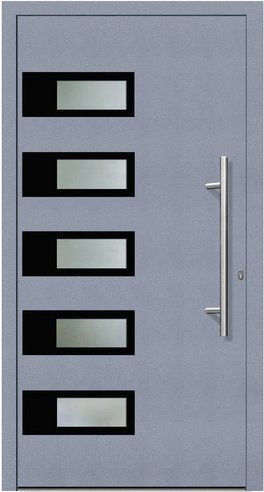 KNOCK Kunststoff-Haustür Terra mit Glaseinsatz, grau, modern, Rechtsanschlag - Bild 1