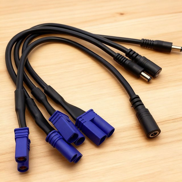 HBXINTAO EC5 zu 5521 5525 Stecker-Buchse-Adapter Verlängerungskabel, 15AWG DC-Ladekabel, 10A Hochstrom-Adapterkabel, Blau - Bild 1