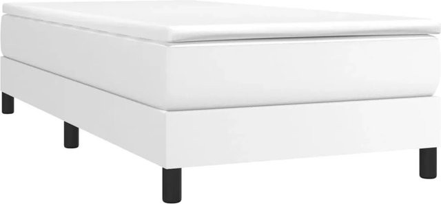 vidaXL Boxspringbettgestell Weiß aus Kunstleder B/T/H: 80 x 200 x 25 cm - Bild 1