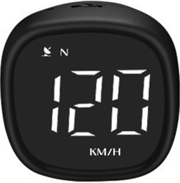 VehicleKit HUD Headup Display für Auto und Motorrad mit LED Digital GPS Tacho, Unterstützung für MPH/KMH und Zeitanzeige, White Display, Schwarz - Bild 1