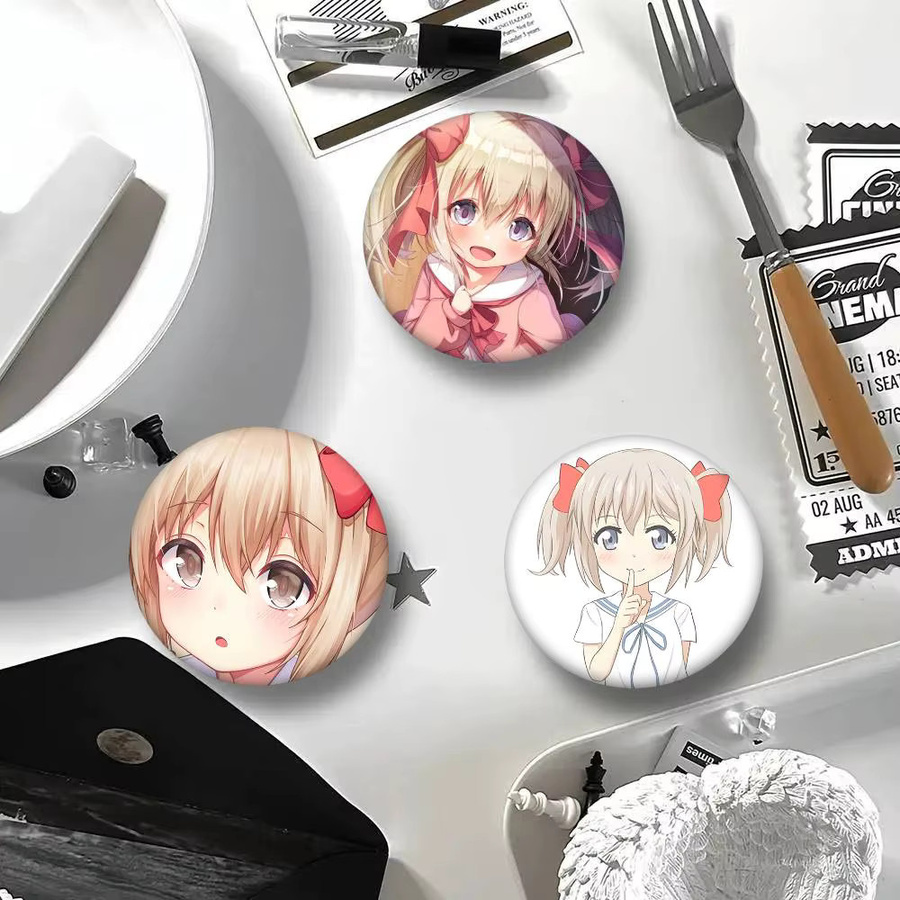 Mesuca Anstecknadel Anime, Emaille, rund - Bild 3