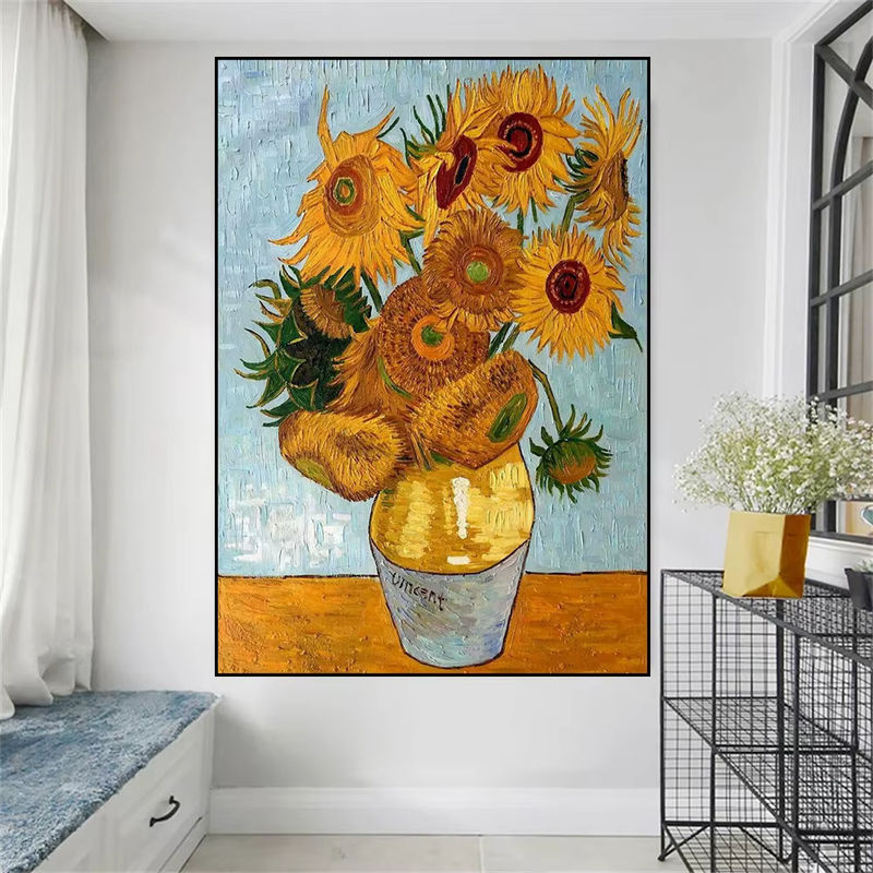 YUTTEE 5D DIY Diamantmalerei Set Van Gogh Sonnenblumen in Vase, Gelb, Mosaik Kreuzstich Set für Wandmontage - Bild 3