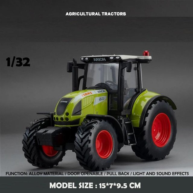 Linyi toy car Landwirtschaftlicher Traktor Modell, 1:32, Metall, mit Ton und Licht, ab 4 Jahren - Bild 1
