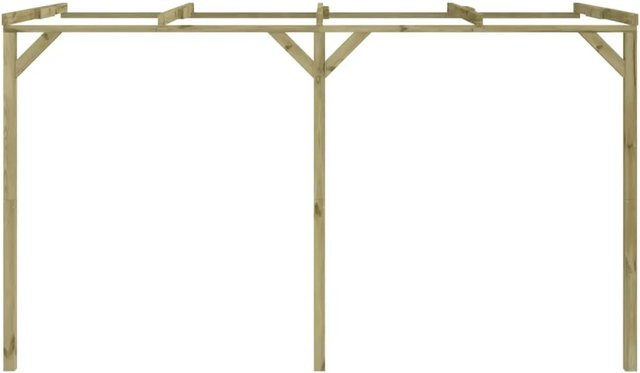 vidaXL Terrassen-Pergola aus Holz mit Polycarbonat-Dach in Braun, B: 400 cm, T: 200 cm, H: 220 cm - Bild 1