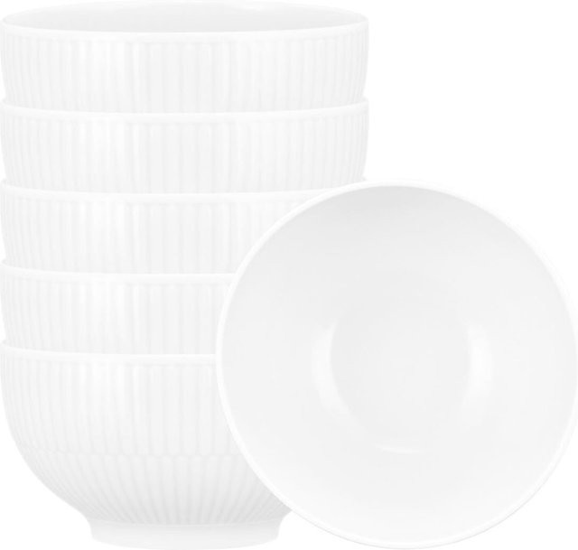 Seltmann Weiden Café au lait Schalen Amina aus Porzellan, Weiß, 6er Set, Durchmesser: 12,9 cm - Bild 1