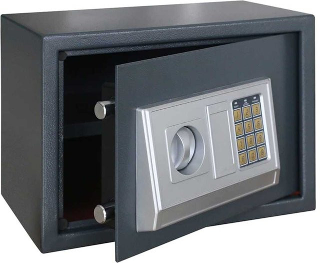 Digitaler Tresor aus Stahl von Yiwydaa in Dunkelgrau, B/T/H: 35 x 25 x 25 cm - Bild 1