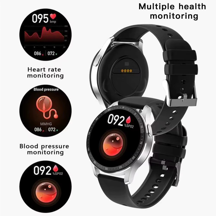 GEJIAN X10 2-in-1 Smartwatch mit TWS Bluetooth-Ohrhörern, Fitnessuhr mit Herzfrequenz- und Blutdruckmessung, Schwarz oder Silber - Bild 3