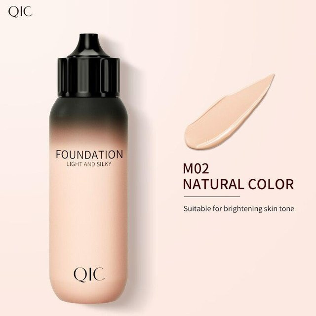 QIC Liquid Foundation Cream, M02 Natural Color, Matt, Unisex - Bild 1