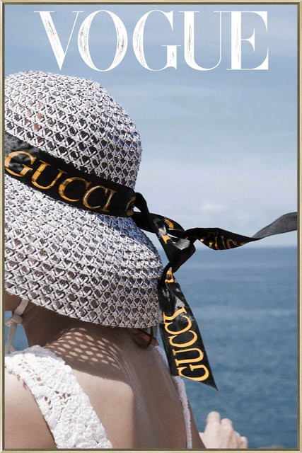 Wandbild Seaside Vogue mit Strandmotiv in Blau, B: 120,0 cm, H: 80,0 cm, T: 3,6 cm - Bild 1