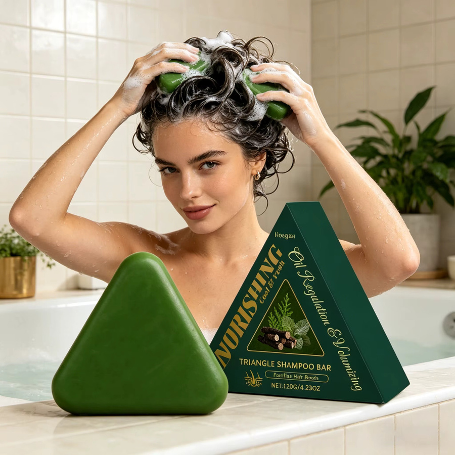 HOEGOA Kräuter-Shampoo-Seife, Unisex, gegen Schuppen - Bild 3