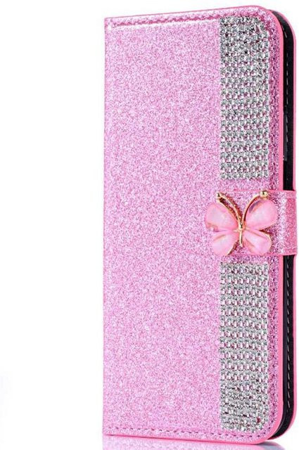 Leder Portemonnaie Hülle für Samsung Galaxy S26 Ultra S25 FE S24 S23 S22 Plus und A-Serie in Pink - Bild 1