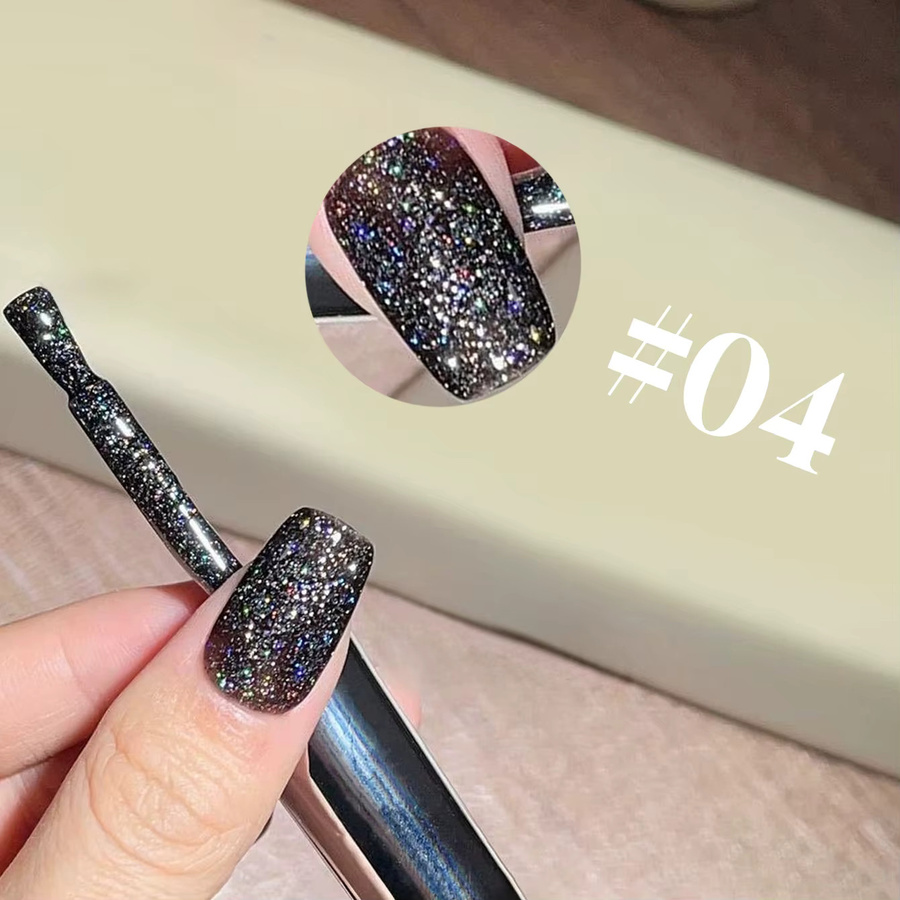 MIANEL NAIL Glitter Platin Gel Nagellack, 12 ml, Schimmernd - Bild 2