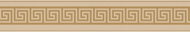 A.S. Création selbstklebende Bordüre Mäander in Gold und Braun, B/H: 10 x 500 cm - Bild 1