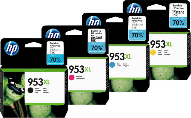 HP 953XL Tintenpatronen Set für Inkjet-Drucker, 4 Farben (Schwarz, Cyan, Magenta, Gelb) - Bild 1