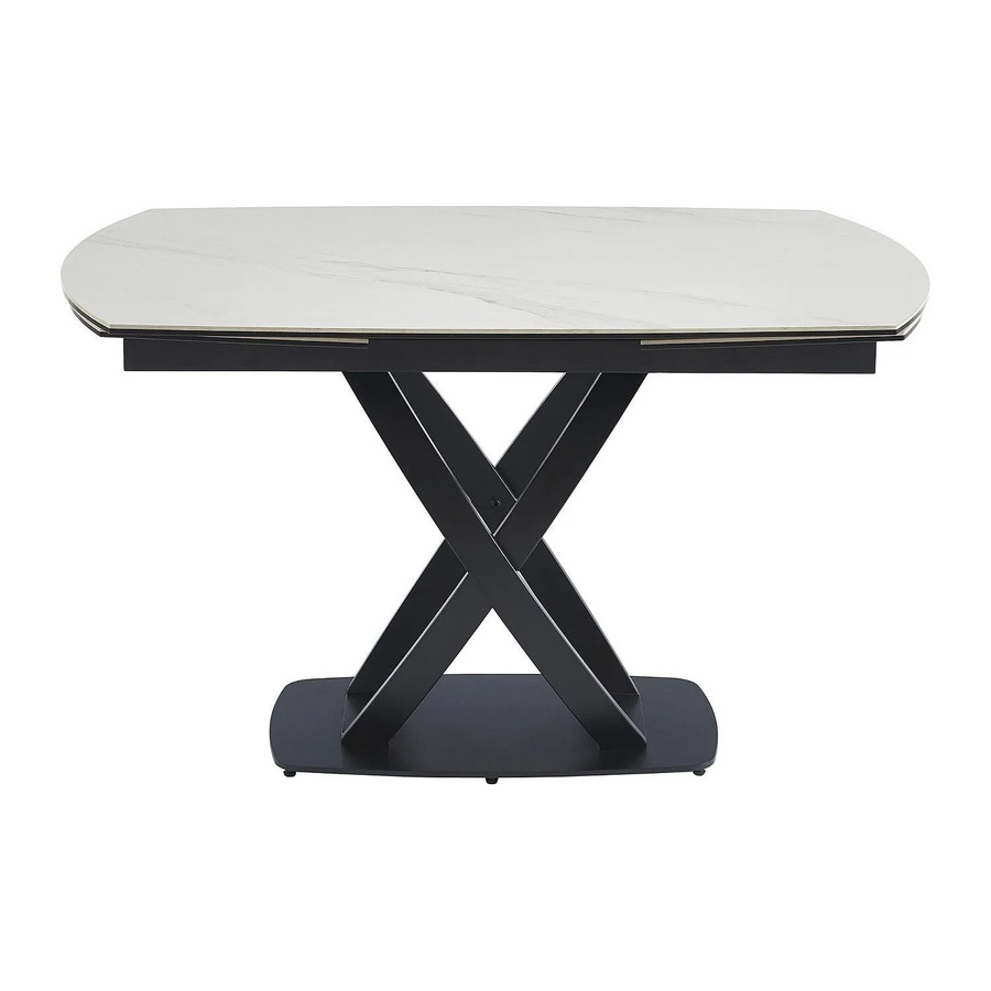Maison Céphy Esstisch Liomeli in Schwarz-Weiß mit Keramikplatte in Marmor-Optik, ausziehbar, B/T/H: 200 x 165 x 76 cm - Bild 2