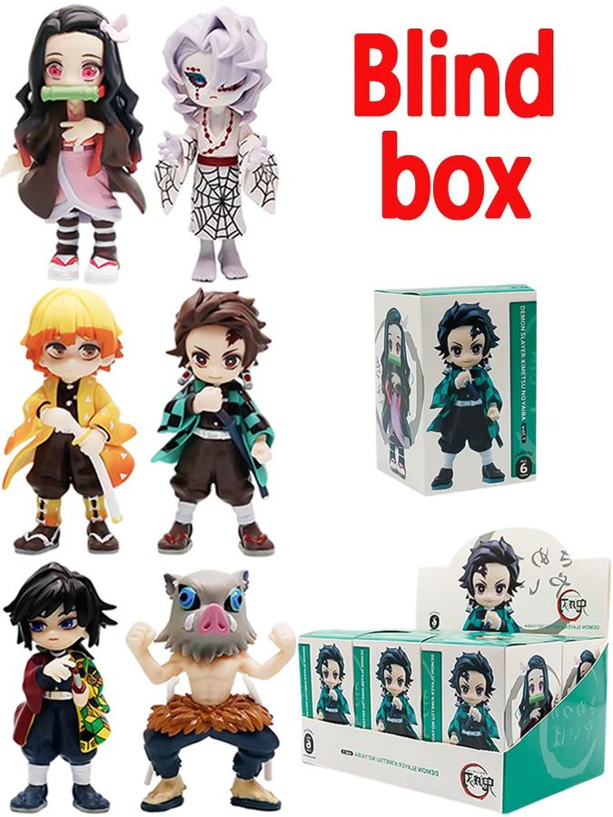 Bandai Anime Dämon Slayer Figur Tanjiro Kamado und Nezuko als PVC Modell Blind Box Statue - Bild 4