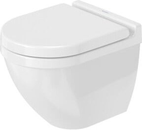 Duravit Wand-WC Starck 3 Compact Tiefspüler in Weiß, Rimless-Technologie, B/T: 37 x 48,5 cm - Bild 1