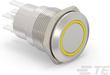 TE Connectivity Tray Push Button in Gelb und Silber 5-2213764-1 - Bild 1