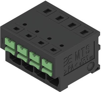 Weidmüller Leiterplattenklemme 4mm² Polzahl 4 Schwarz 24 Stück - Bild 1