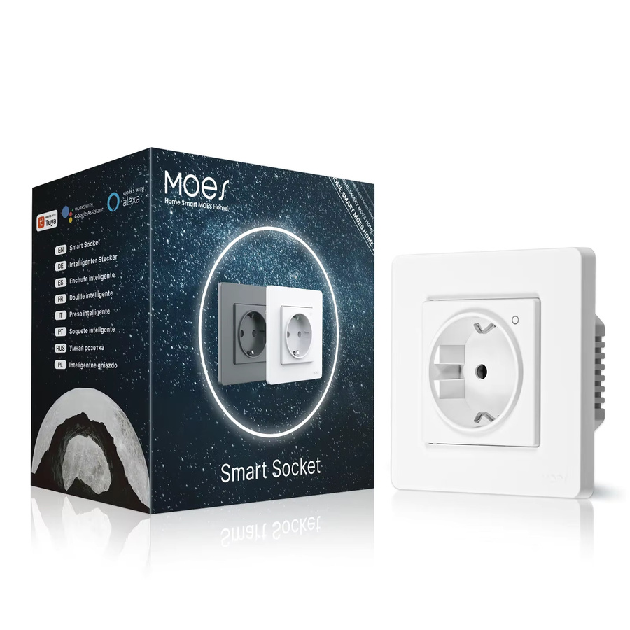 MOES Tuya ZigBee Smart Steckdose mit Energiemonitor und App-Steuerung, Weiß, kompatibel mit Alexa und Google Home - Bild 4