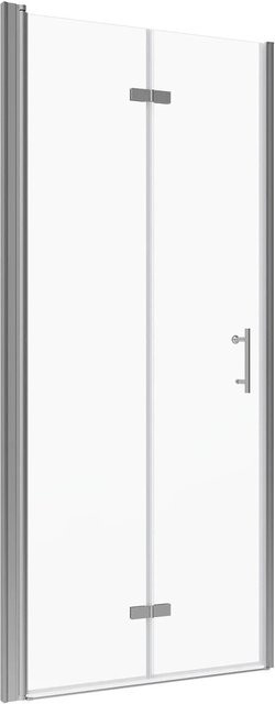 Aquabatos Falttür Nischentür als Duschabtrennung aus 6 mm ESG Sicherheitsglas mit Nano Beschichtung, Farbe: Transparent, B: 90 cm, H: 195 cm - Bild 1
