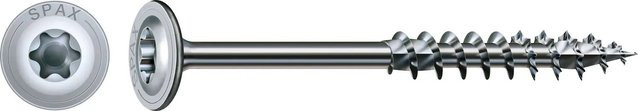 Spax Tellerkopf Holzschraube mit T-Star Plus-Antrieb aus verzinktem Stahl, Farbe: Silber, Durchmesser: 8 mm, Länge: 240 mm, 12 Stück - Bild 1