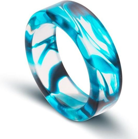 YIRAN Jewelry Ring, Harz, Lila Blau, Unisex - Bild 1