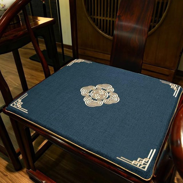 Yiran Furniture Sitzkissen im chinesischen Stil aus Baumwolle, B/B: 40 x 40 cm - Bild 1
