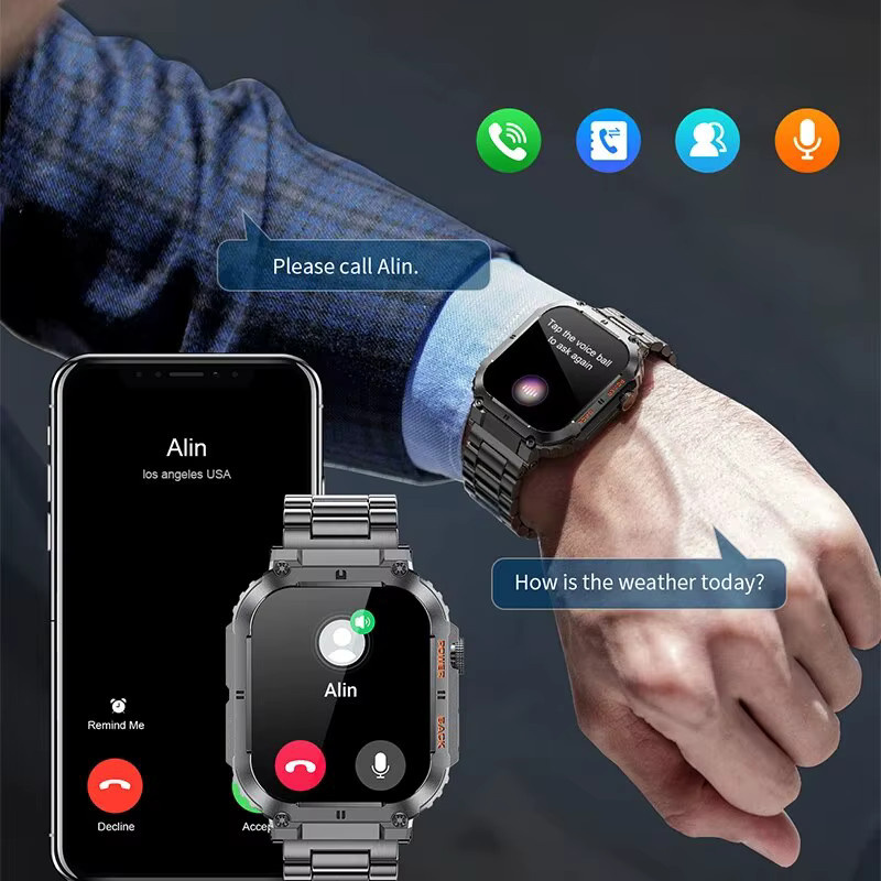 Lige Smartwatch, Edelstahl, Schwarz, Herren - Bild 2