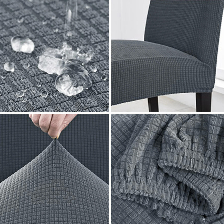 Wasserdichter und elastischer Esszimmerstuhlbezug von Household supplies MH in schlichtem Design für dein Zuhause oder Veranstaltungen - Bild 1