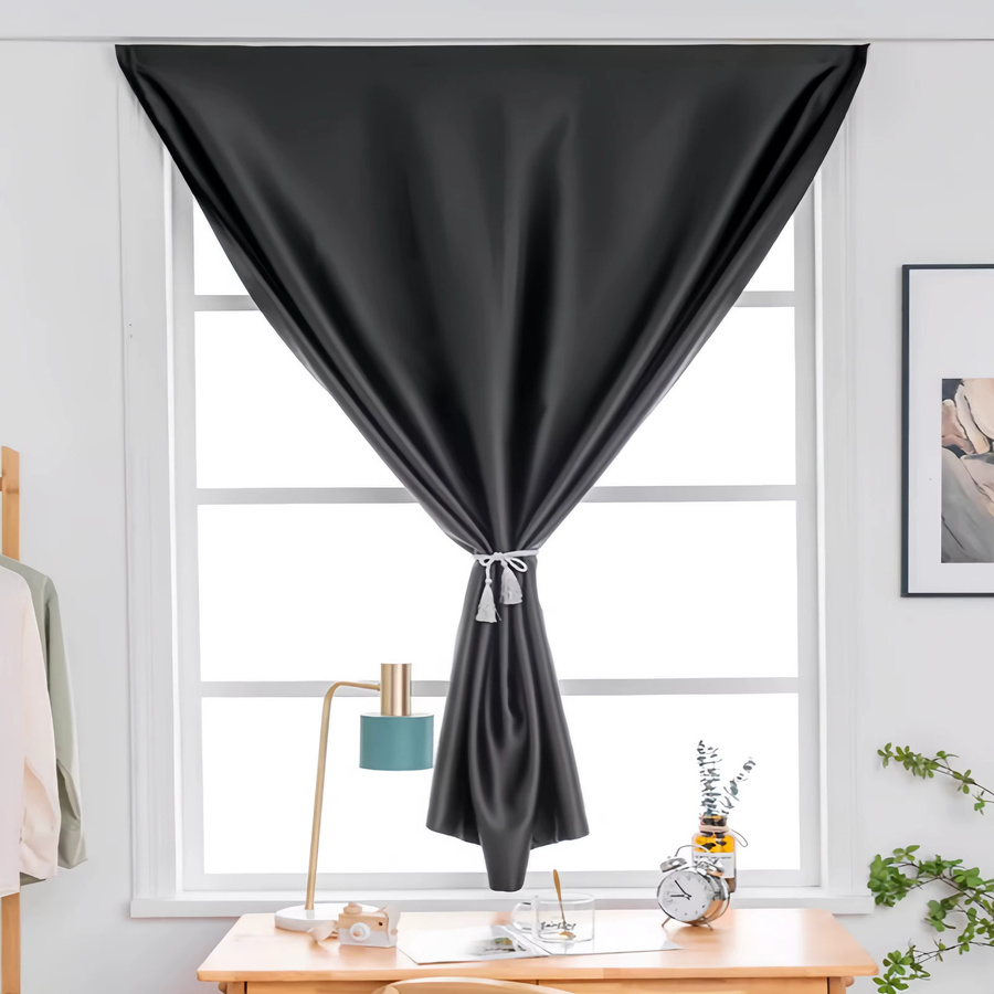 CENTURyMiG Verdunkelungsvorhang selbstklebend in Schwarz für Schlafzimmer und Balkon - Bild 3