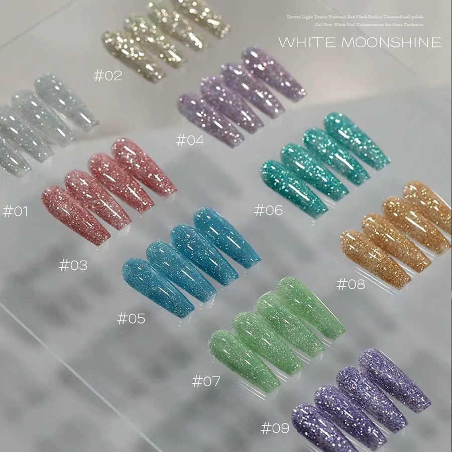 MIANEL Flashing Diamond Glitter Gel Nagellack, Grün, Glänzend, 12 ml - Bild 2