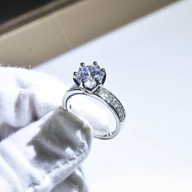 Wucifang Jewelry Ring 925 Silber, Diamant, Damen - Bild 1