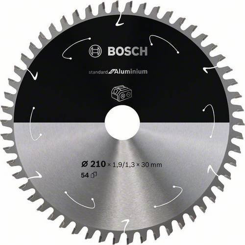 Bosch Kreissägeblatt Standard für Aluminium für Akkusägen, Durchmesser: 210 mm, Bohrung: 30 mm, 54 Zähne - Bild 1