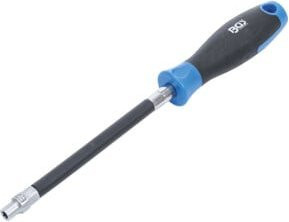 BGS Flexibler Schraubendreher mit Rundgriff E-Profil E 7, Klingenlänge 150 mm, Schwarz - Bild 1