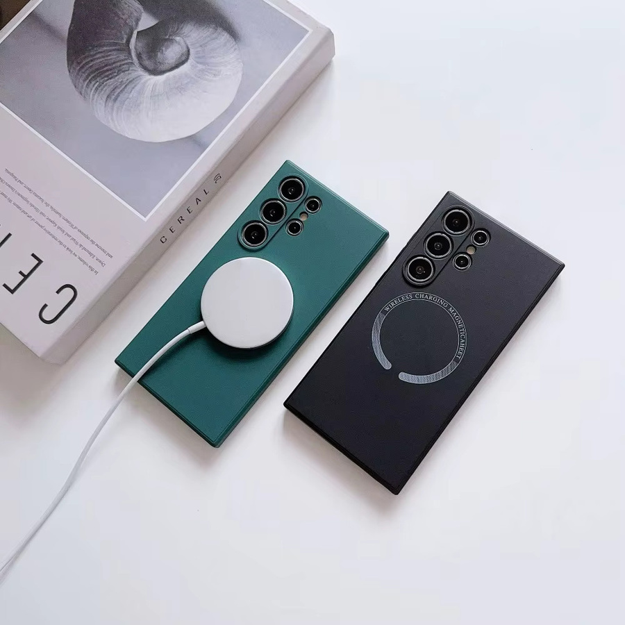 Silikonhülle mit MagSafe und Kameraschutz für Samsung Galaxy S26 Ultra S25 S24 S23 Plus A56 A36 A26 A55 A35 A17 A16 A15 in Purple - Bild 1
