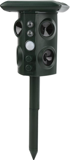 Igeteck Smart Tierabwehr mit Solar Ultraschall und Vibration in Grau und Grün - Bild 1