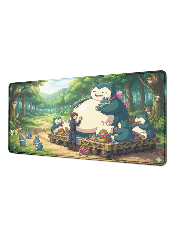 Potdemiel Gaming Mousepad Snorlax Motiv in Multicolor mit Locking Edge und Gummirücken für Maus und Tastatur - Bild 4