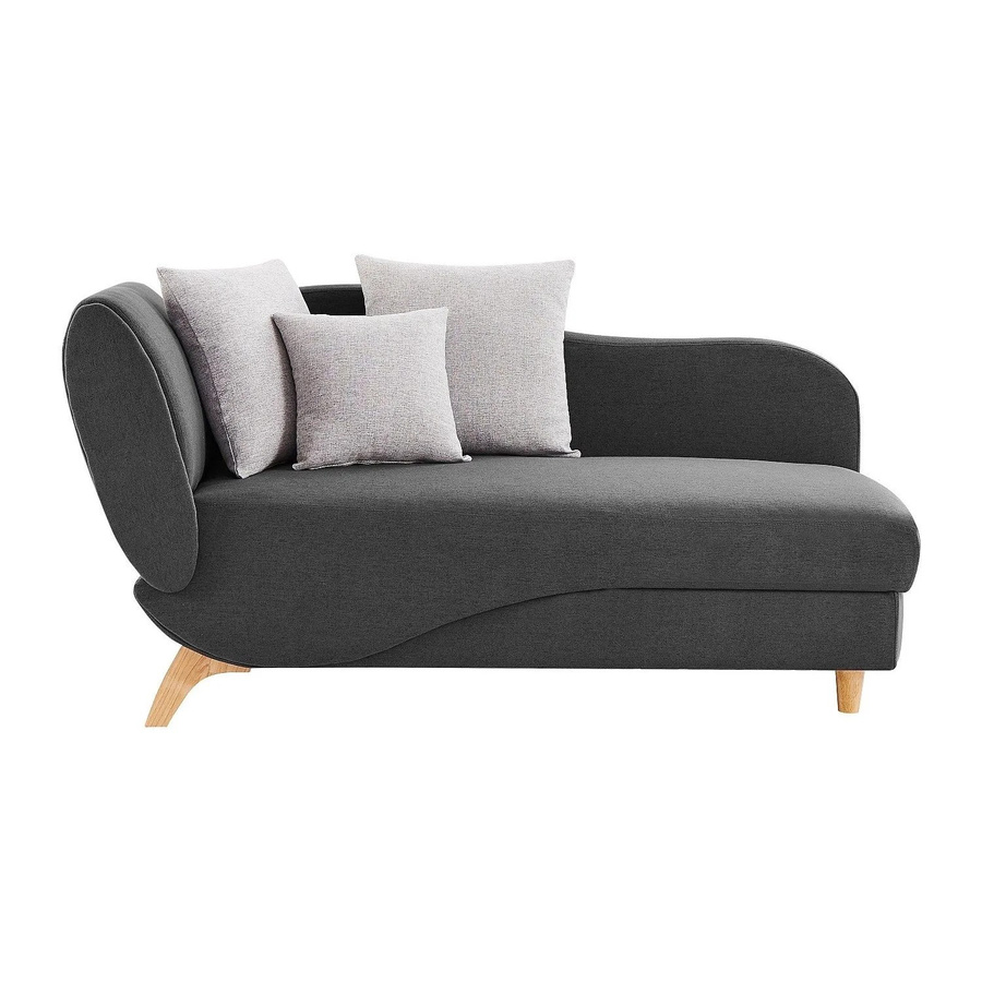 Recamiere Penelope mit Schlaffunktion von Vente-unique in Anthrazitgrau, Breite: 160 cm - Bild 2