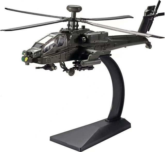 ZOCO Apache-Hubschrauber/Black Hawk bewaffneter Hubschrauber, Druckguss-Legierungsmodell, Maßstab 1:32 - Bild 1