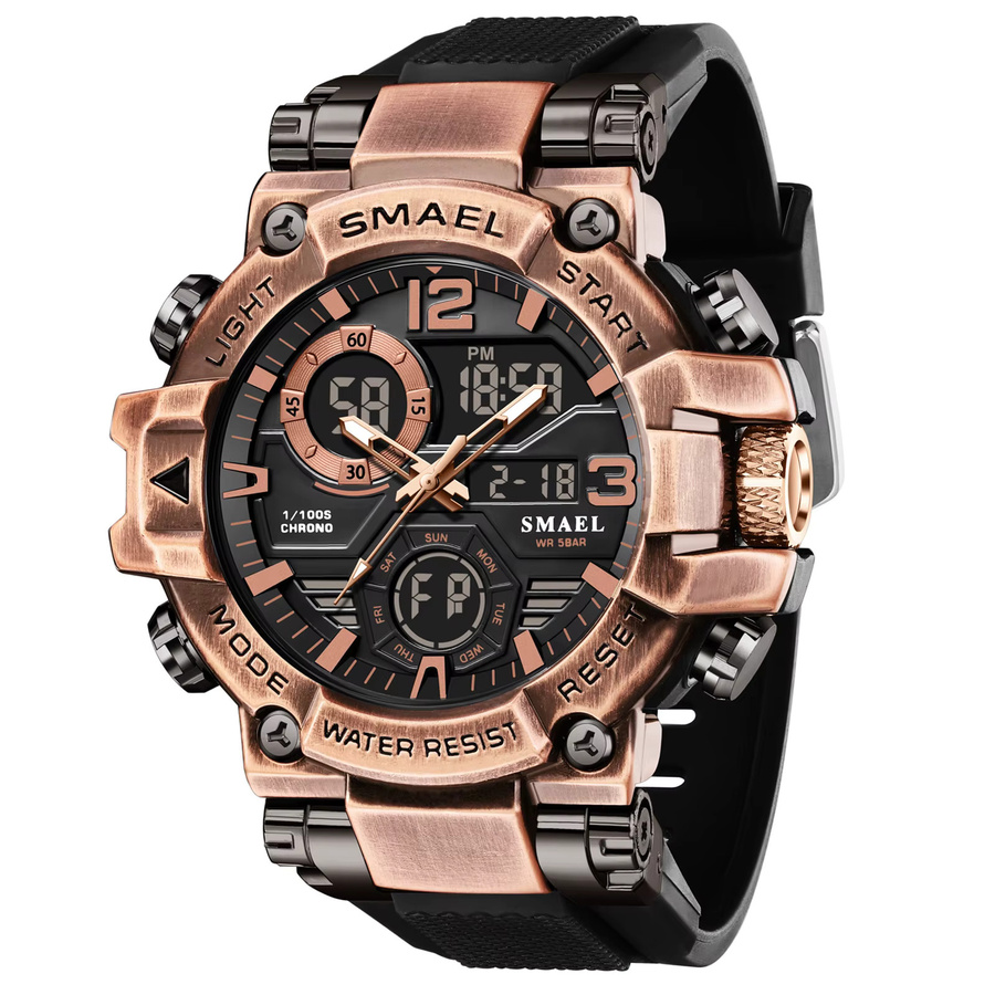 SMAEL Armbanduhr Quarz, Alarm, Schwarz, Silikon, Kinder - Bild 2