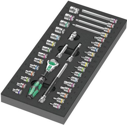 Wera Schaumstoffeinlage 8000 A für Zyklop Knarre 1/4 Zoll Set 1, 37-teilig - Bild 1