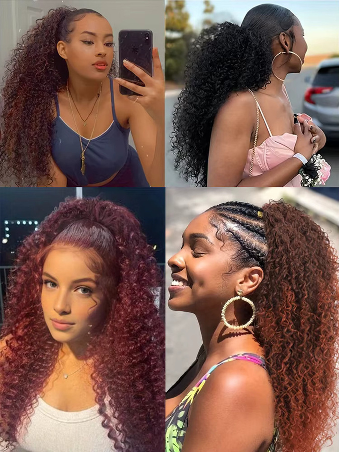 Newmi Afro Kinky Curly Echthaar Extensions, 10-24 Zoll - Bild 7