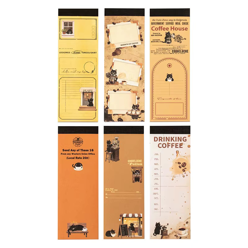 Xiaoji Taster Serie Vintage Kaffee Stickerbuch mit 50 Stück DIY Lebensmittelzubehör in Multicolour - Bild 3