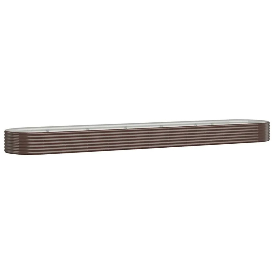 vidaXL Hochbeet aus verzinktem Stahl in Braun, B: 507 cm, T: 100 cm, H: 36 cm - Bild 2