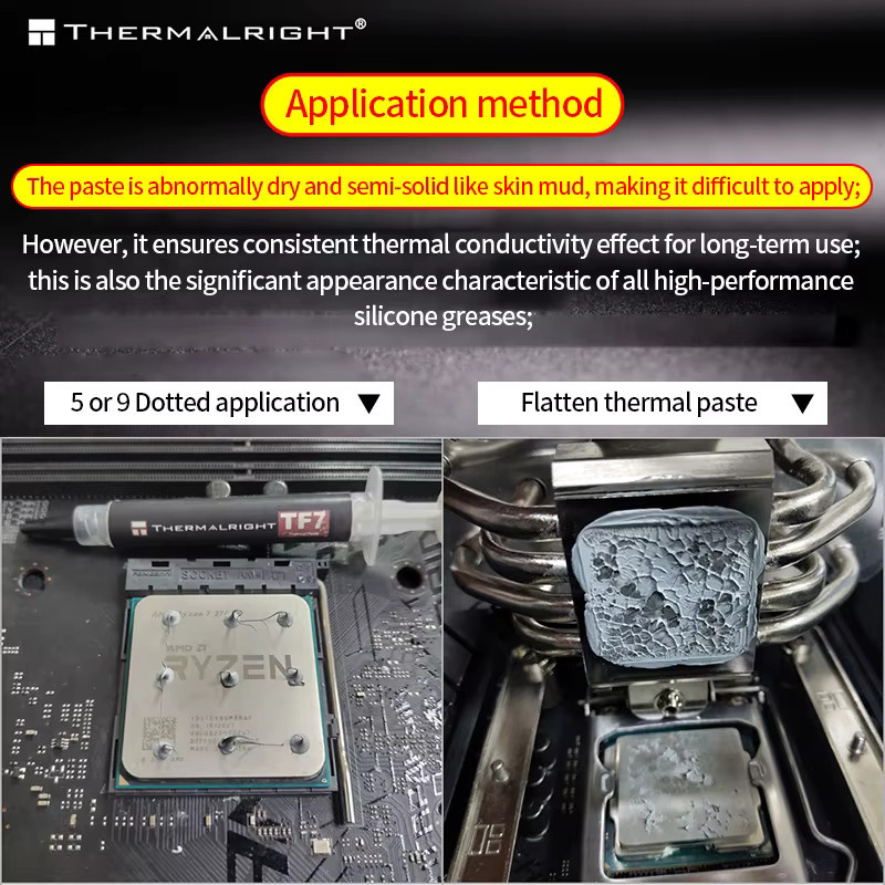 Thermalright TF7 Wärmeleitpaste mit 12,8 W/m.k für CPU und Notebook, 2 g - Bild 2