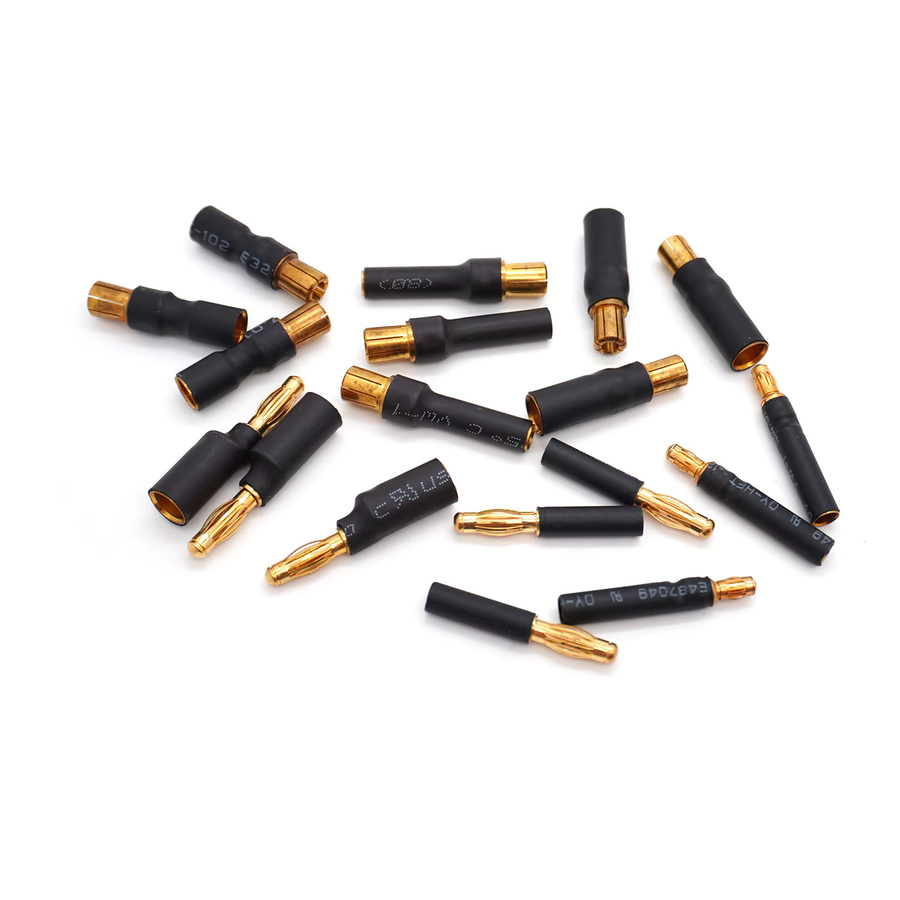 YSIDO Bullet-Stecker Bananenstecker, 3-teiliges Set, Metall, Schwarz - Bild 2