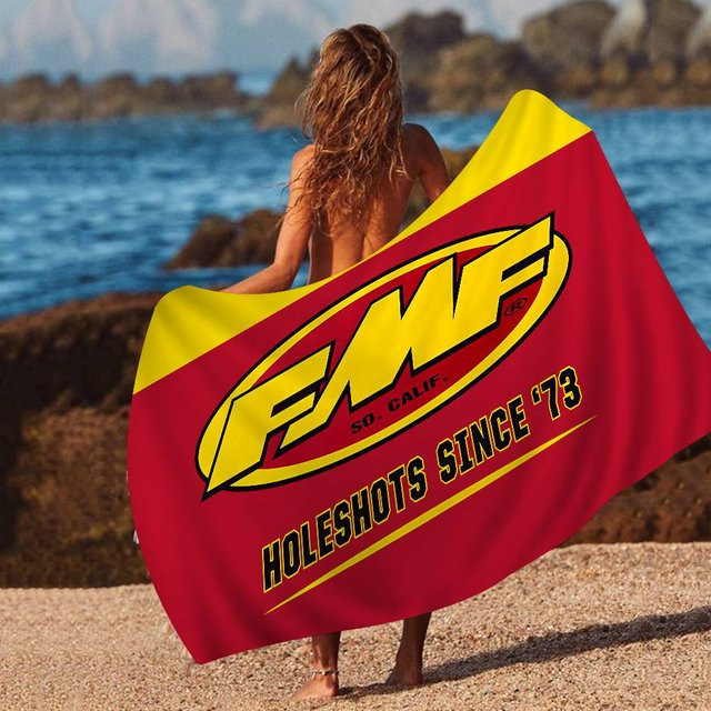 Fmf Racing Logo Mikrofaser Strandtuch, Saugfähiges und Weiches Handtuch für Sport, Yoga und Schwimmen, B/H: 30 x 60 cm, Multicolour - Bild 1