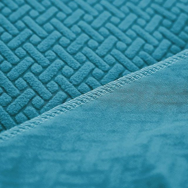 Elastischer Jacquard-Sofabezug für 2-Sitzer Recliner-Sessel von Your Warm Home in Türkis - Bild 1